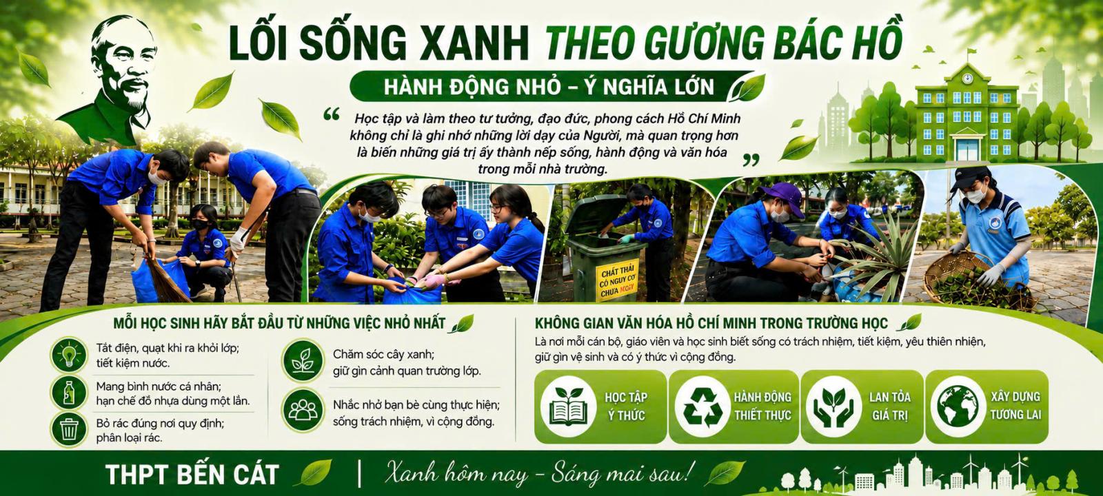 LỐI SỐNG XANH THEO GƯƠNG BÁC HỒ