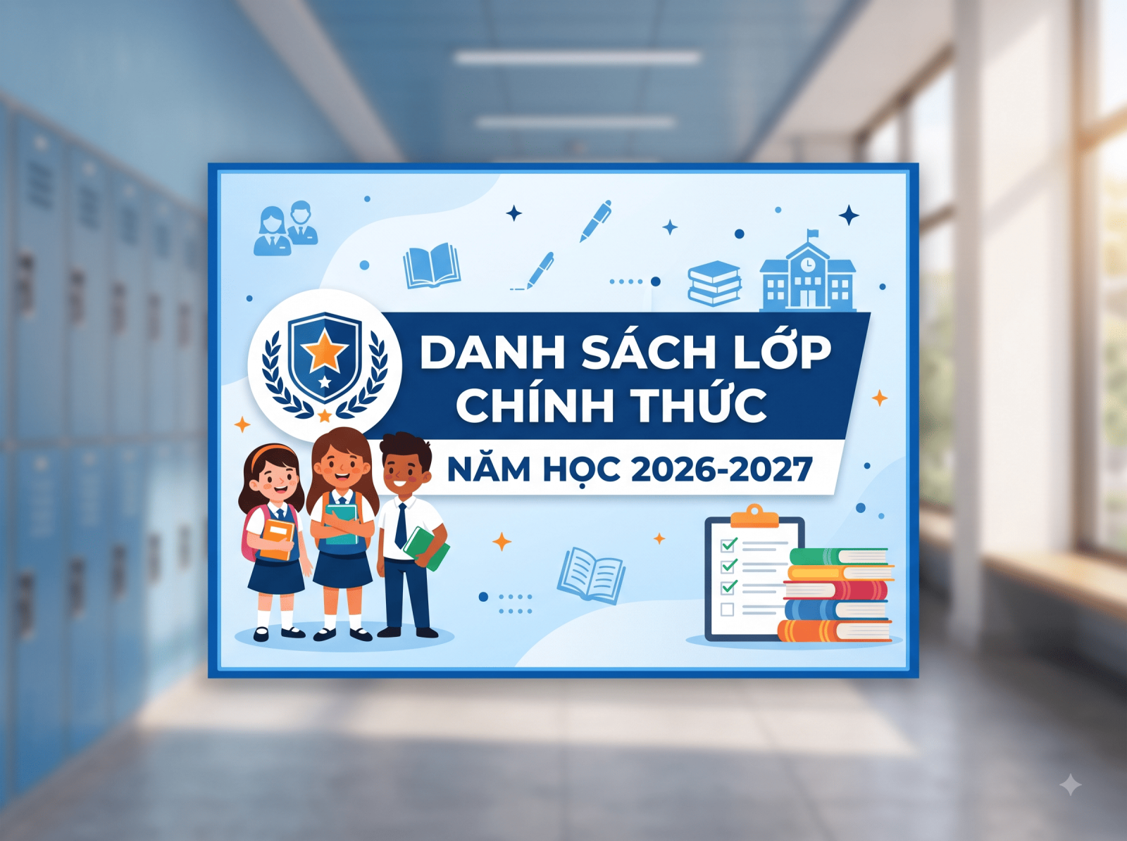 DANH SÁCH LỚP CHÍNH THỨC NĂM HỌC 2026-2027