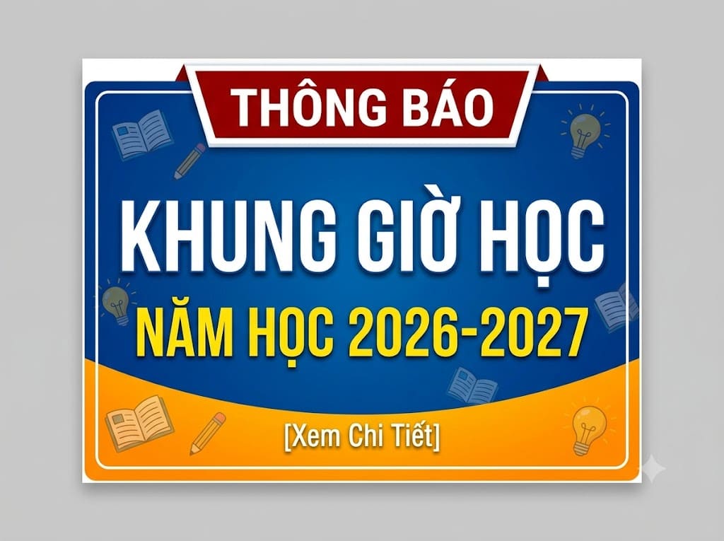 THÔNG BÁO KHUNG GIỜ HỌC NĂM HỌC 2026-2027